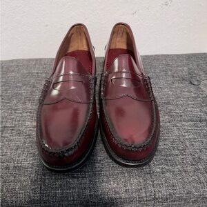 Johnson & Murphy Elegant Maroon Leather Loafers for Men